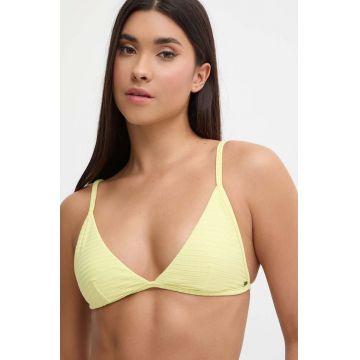 Rip Curl sutien de baie culoarea galben, cupa usor rigidizata