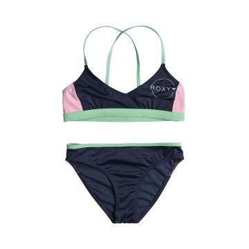 Roxy costum de baie pentru copii din două piese ILACABO ACTIVE culoarea verde