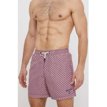Superdry pantaloni scurti de baie culoarea rosu Superdry pantaloni scurti de baie culoarea rosu