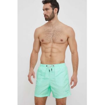 Superdry pantaloni scurti de baie culoarea turcoaz