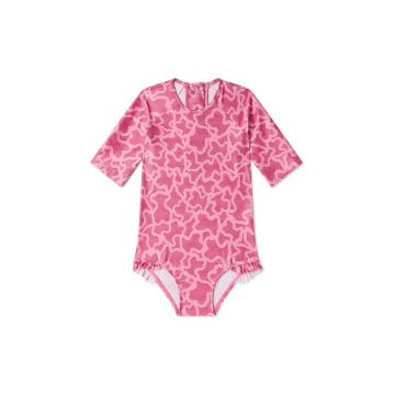 Tous costum de baie dintr-o bucată pentru bebeluși culoarea roz