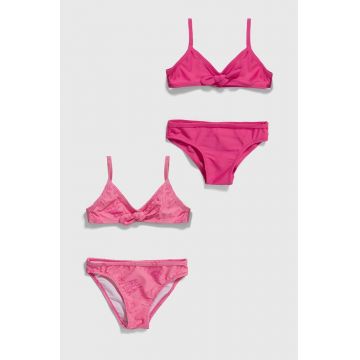 zippy costum de baie pentru copii din două piese 2-pack culoarea roz