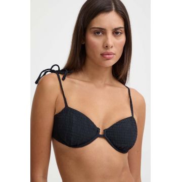 Abercrombie & Fitch sutien de baie culoarea negru, cupa moale