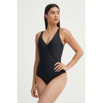 Aqua Speed costum de baie dintr-o bucată culoarea negru, cupa rigidizata