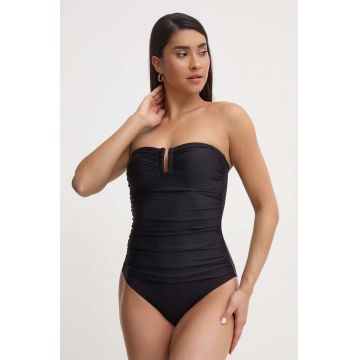 Dkny costum de baie dintr-o bucată culoarea negru, cupa usor rigidizata, DI4MS605