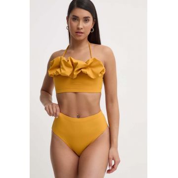 MAIO Paris costum de baie din două piese culoarea galben, cupa moale, Aurora