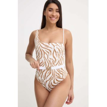 Max Mara Beachwear costum de baie dintr-o bucată culoarea bej, cupa moale, 2416831269600 2416830000000