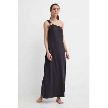 MICHAEL Michael Kors rochie de plaja ONE SHOULDER DRESS culoarea negru, MM7M038