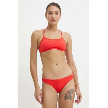 Nike costum de baie din două piese Essential culoarea rosu, cupa usor rigidizata