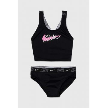 Nike Kids costum de baie pentru copii din două piese LOGO TAPE culoarea negru