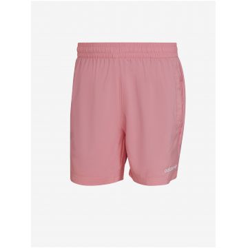 Pantaloni scurti de baie cu logo si buzunare, roz, barbati, Adidas