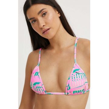 Puma sutien de baie culoarea roz, cupa usor rigidizata, 938333
