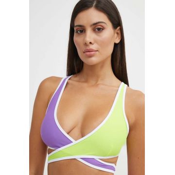 Puma sutien de baie culoarea violet, cupa usor rigidizata, 938336