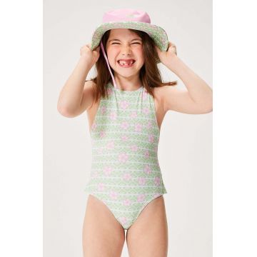 Roxy costum de baie dintr-o bucată pentru copii HIBILINENE culoarea verde