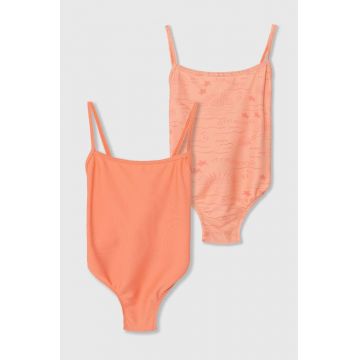 zippy costum de baie dintr-o bucată pentru copii 2-pack culoarea portocaliu