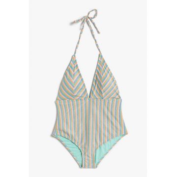 Costum de baie intreg cu dungi