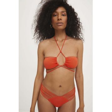 Answear Lab sutien de baie culoarea portocaliu, cupa usor rigidizata