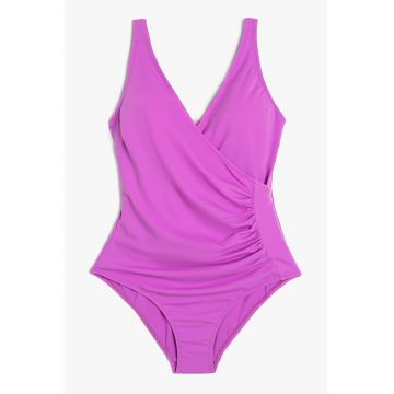 Costum de baie intreg cu detalii drapate