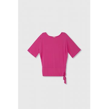 MICHAEL Michael Kors rochie de plaja SIDE TIE COVER UP culoarea roz, MM7M749