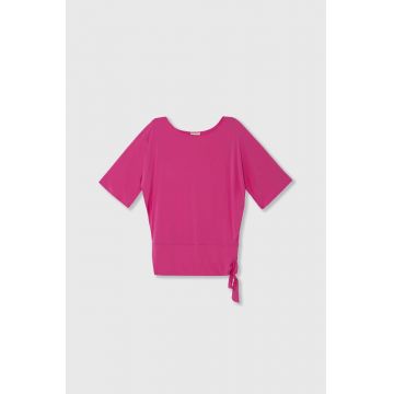 MICHAEL Michael Kors rochie de plaja SIDE TIE COVER UP culoarea roz, MM7M749