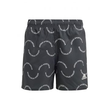 Pantaloni scurti de baie cu imprimeu logo WVE CLX