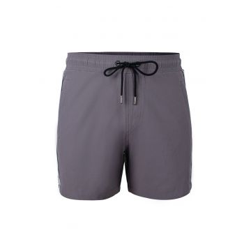 Pantaloni scurti de baie cu logo lateral si buzunare cu fermoar Seabeat 28987