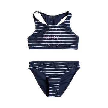 Roxy costum de baie pentru copii din două piese BICOASIC STRI culoarea albastru marin