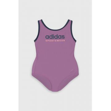 adidas Performance costum de baie dintr-o bucată pentru copii SPW UBSUITIDS culoarea violet, IT2717