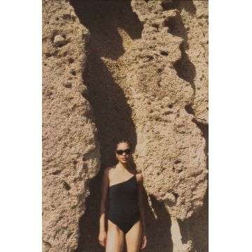 Answear Lab costum de baie dintr-o bucată culoarea negru, cupa usor rigidizata