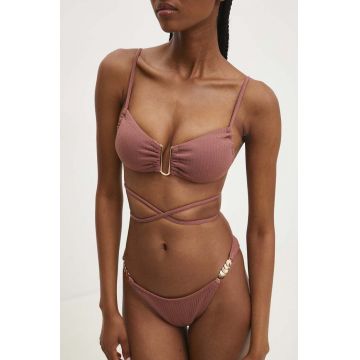 Answear Lab sutien de baie culoarea maro
