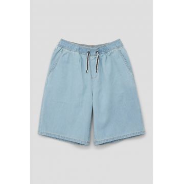 Bermude din denim cu aspect decolorat