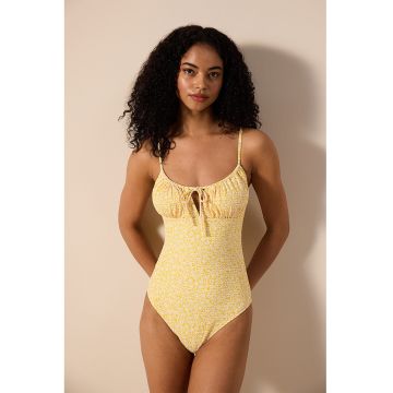 Costum de baie intreg cu model floral