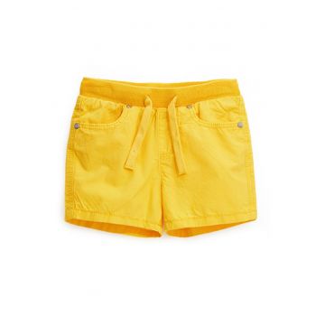 Pantaloni scurti de bumbac cu snur in talie