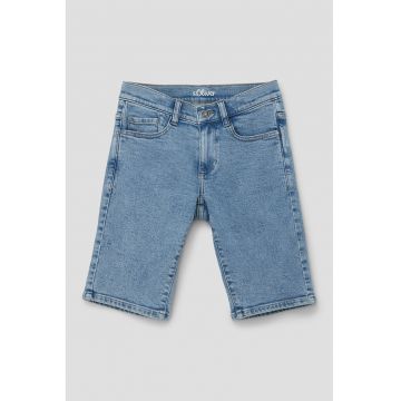 Pantaloni scurti de denim cu aspect decolorat