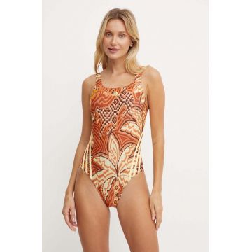 adidas costum de baie dintr-o bucată x Farm Rio culoarea portocaliu, cupa moale, IL7981
