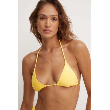 adidas Originals sutien de baie Adicolor culoarea galben, cupa moale, IY4118
