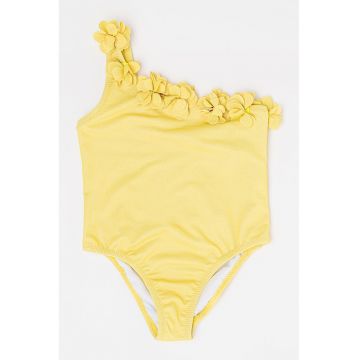 Costum de baie intreg cu aplicatii florale