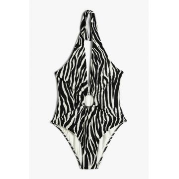 Costum de baie intreg cu model cu animal print Costum de baie intreg cu model cu animal print