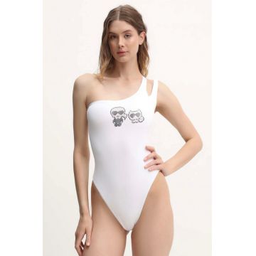 Karl Lagerfeld costum de baie dintr-o bucată culoarea negru, cupa moale