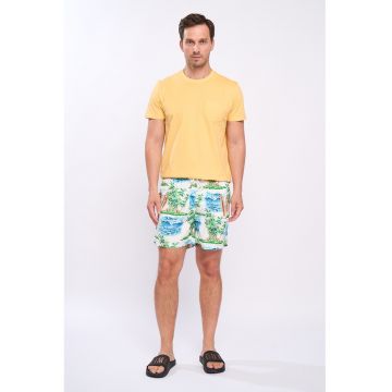 Pantaloni scurti de baie cu model tropical