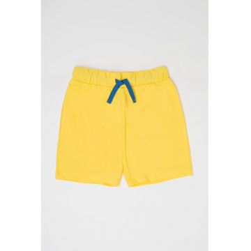 Pantaloni scurti din bumbac cu snur de ajustare in talie
