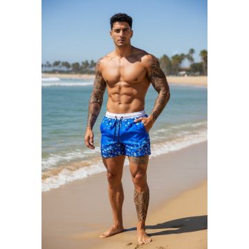 Sort de baie casual albastru 12723 D2-1.1