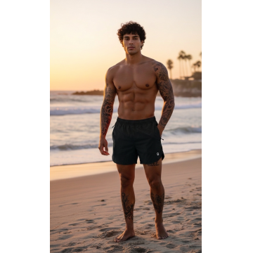 Sort de baie casual negru 12732 D6-4.3