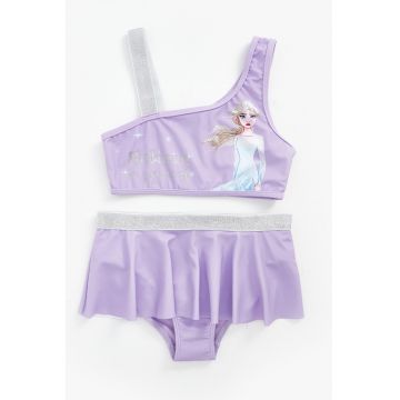 Costum de baie in doua piese cu imprimeu cu Frozen