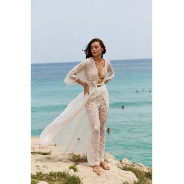 Praia Beachwear camasa de plaja Mykonos culoarea alb, MYKONOS