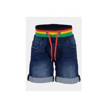 Pantaloni scurti baieti - 303576653 - Albastru inchis - Bumbac