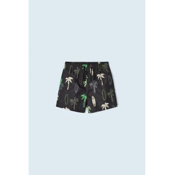Pantaloni scurti de baie cu model si talie elastica
