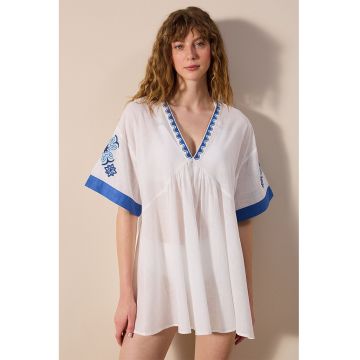Bluza de plaja cu decolteu in V