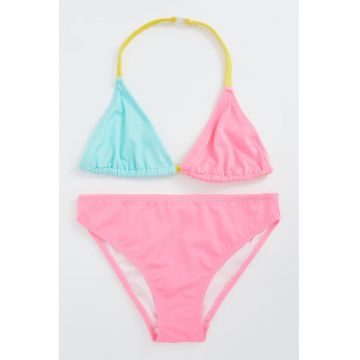 Costum de baie cu model colorblock