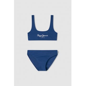 Costum de baie din doua piese cu logo